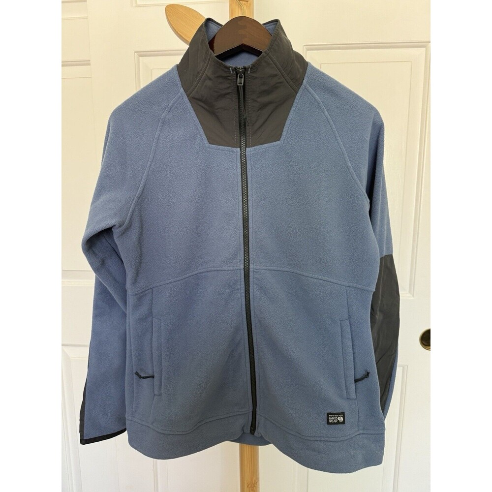 Mountain Hardwear Fleece Jacket Womens Small Blue Black Outdoor Lightweight